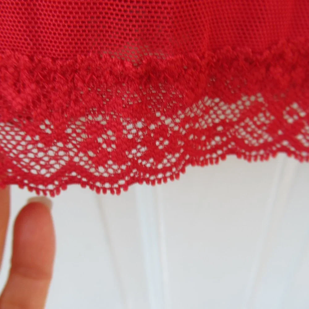 NWT push up baby doll & panty set red size S - Picture 8 of 16